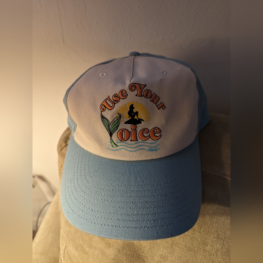 Disney Park Junk Food Ariel Little Mermaid Use Your Voice Adult Baseball Cap
